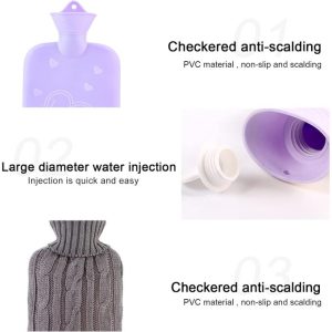 1L Hot Water Bottle With Waist Cover, Detachable Waist Warm Water Bag