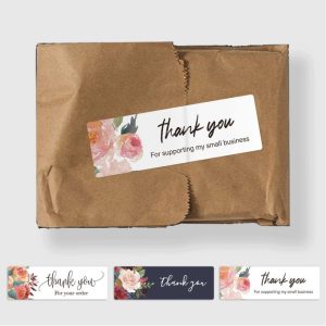 2.5cm By 7.6cm - Thank You - Stickers