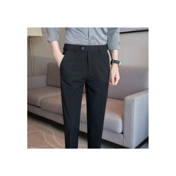 3D Fashion Official Trouser Pant -Black-Slim Fit Office Wear Men