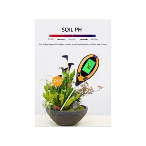 4 In 1 Digital Soil Moisture Monitor PH Meter - Yellow/Black