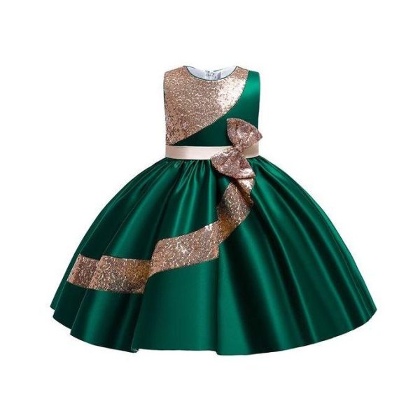 A D Fashion Style emerald sequin dress