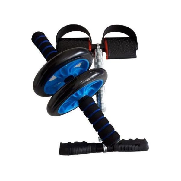 AB Wheel Double Wheel Abs Roller + Tummy Trimmer + FREE Knee Mat