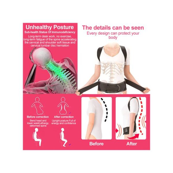 Back,lumber,neck & Shoulder Posture Corrector/support For Men And Women