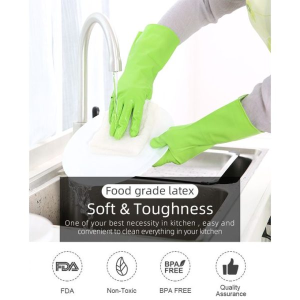 Barksdale Dish Washing Cleaning Rubber Gloves