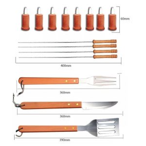 BBQ Kit Barbecue Steel Set Spatula Fork Skewer