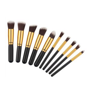 Fashion 10pcs Makeup Brushes Set For Foundation -Black