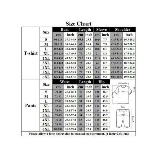 Fashion 2 Piece Short -sleeved Shirt Mens Soprtswear Trousers Pants