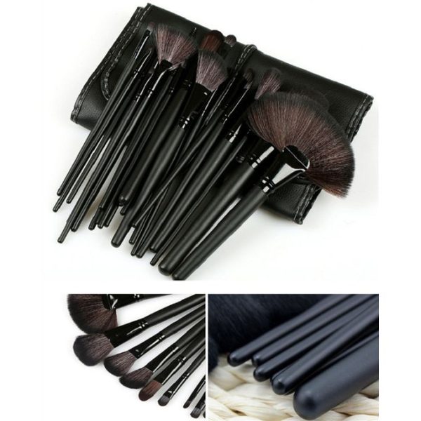 Fashion 24 Pcs Naked Professional Makeup Brush Set Tools Kit Spray Holder