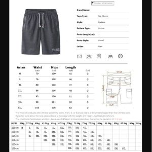 Fashion 2pcs Men's Fashion Shorts Casual Sports Five-point Pants Shorts Gray & Black