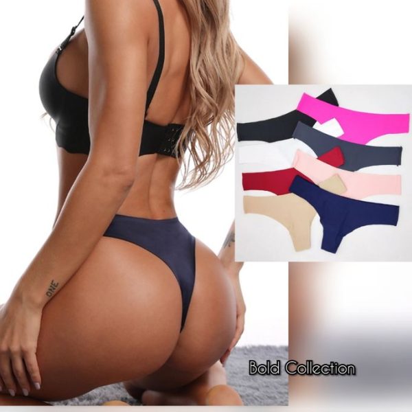 Fashion 3PACK Hottest Seamless Silky Freesize Thong Panties(hips 34-42inches)