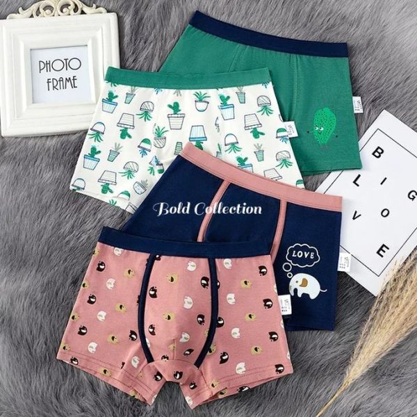 Fashion 3PCs Cutest Comfy Pure Cotton Boys Boxers