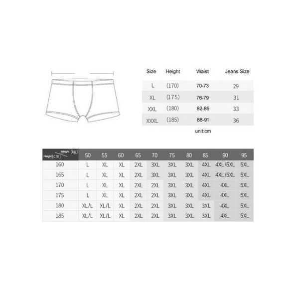 Fashion 4Pcs Men's Underwear Breathable Comfortable Stretch Cotton Boxer Briefs