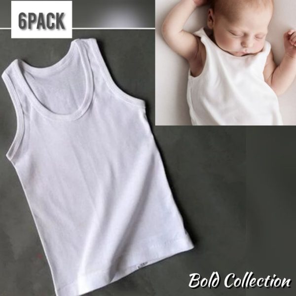 Fashion 6Pcs Soft NEWBORN Baby Vest Unisex Undershirt