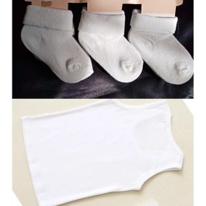 Fashion 9PACK Of 6White Newborn Baby Vest+3Socks(0-6mnths)