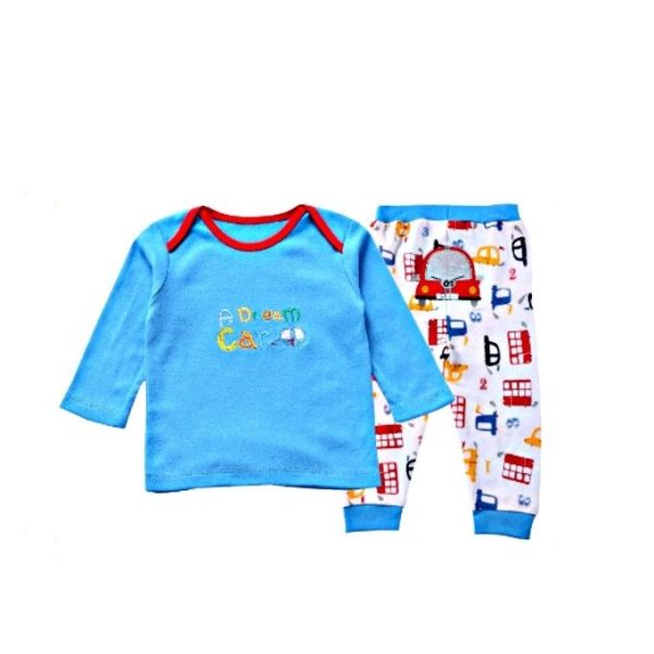 Fashion Baby Boy Blue-White 2 Piece Set - A Dream Car