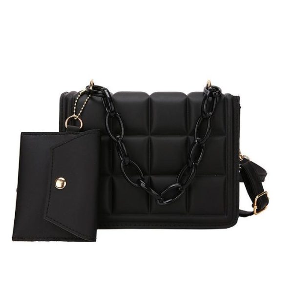 Fashion Casual Simple Handbag New Trend Shoulder Bag Chain Small Square Handbag & Purse