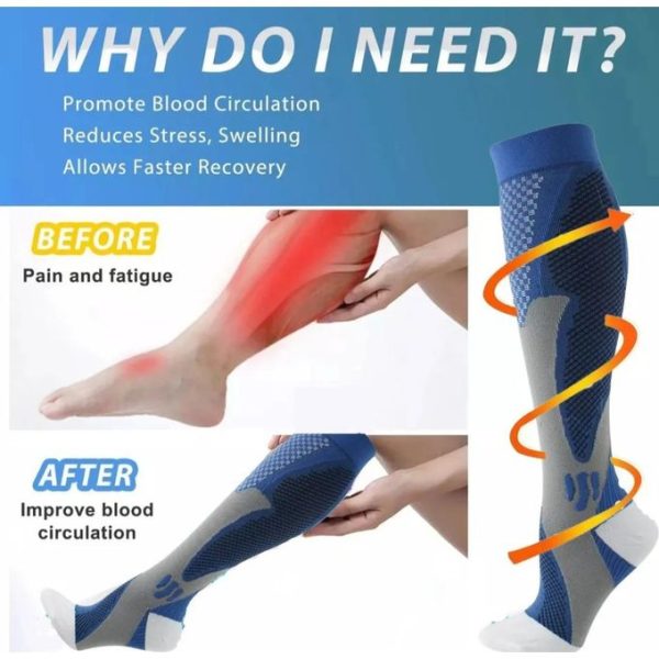 Fashion Compression Socks Medical Nurses Gym Hiking Diabetics Varicose Veins Sports Cycling Socks Running Football Gift