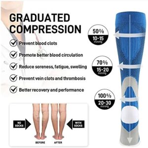 Fashion Compression Socks Medical Nurses Gym Hiking Diabetics Varicose Veins Sports Cycling Socks Running Football Gift