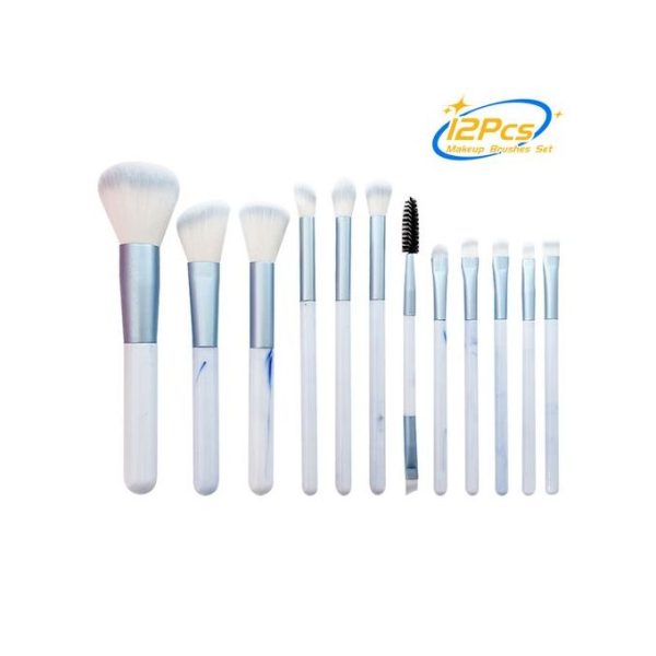 Fashion Cosmetic Makeup Brush Set Powder Brushes 12 Pcs Blue