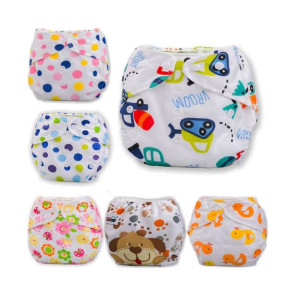 Fashion Cutest Printed Reusable Baby Diapers+3Bamboo Cotton Inserts