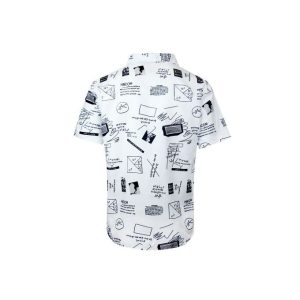 Fashion Men's Hawaiian Ink Print Bottom-down Beach Short Sleeve T-Shirt Casual Tops