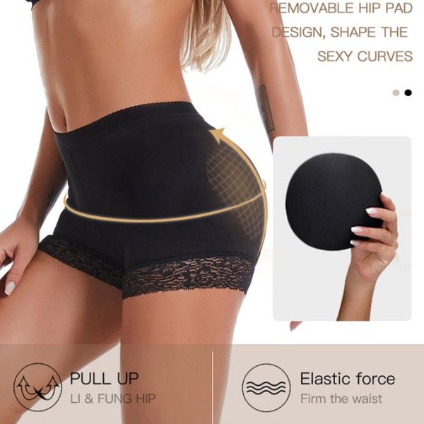 Fashion Push Up Hip Pad Enhancer Panties Lace Control Body Shape Butt Lifter Underwear