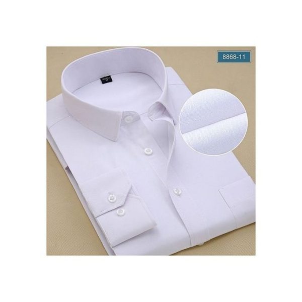 Fashion Slim Fit Official Long White Sleeved Shirt