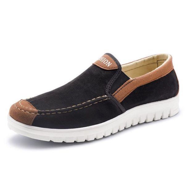 Fashion Slipon Shoes Loafers Shoes Canvas Shoes Casual Shoes Mens Sneaker Black