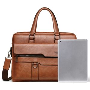 Fashion Vintage Men Briefcase Large Shoulder Business Handbag