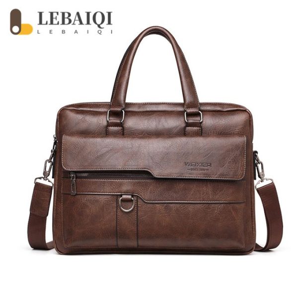 Fashion Vintage Men Briefcase Large Shoulder Business Handbag