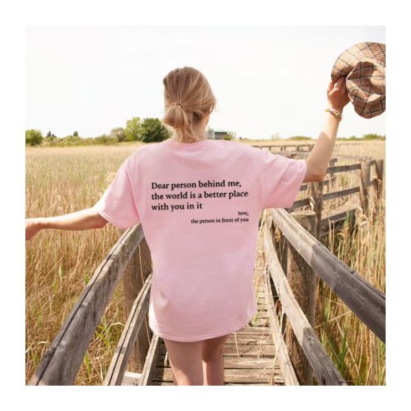 Fashion Womens Tops Round Neck Letter Printed Short Sleeve T-Shirt - Pink