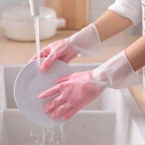 Household Cleaning Durable Kitchen-Gradient Dishwashing Gloves