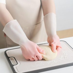 Household Cleaning Durable Kitchen-Gradient Dishwashing Gloves