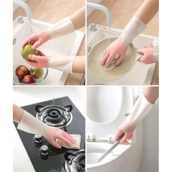 Household Cleaning Durable Kitchen-Gradient Dishwashing Gloves