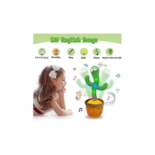 Kids Dancing Cactus Toy Electronic Dancing Song Talking