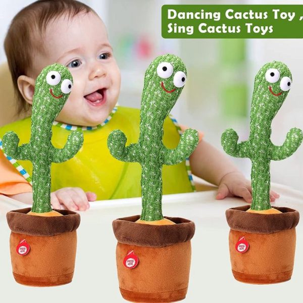 Kids Dancing Cactus Toy Electronic Dancing Song Talking