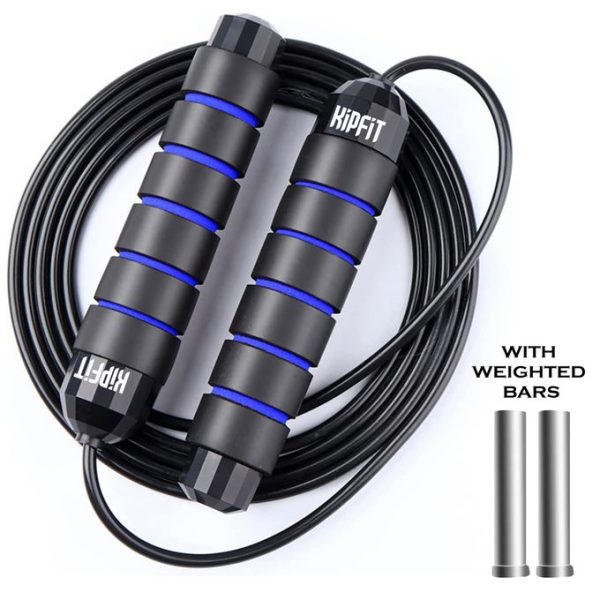 KipFit Blue Weighted Jump Skipping Rope For Fitness Exercise