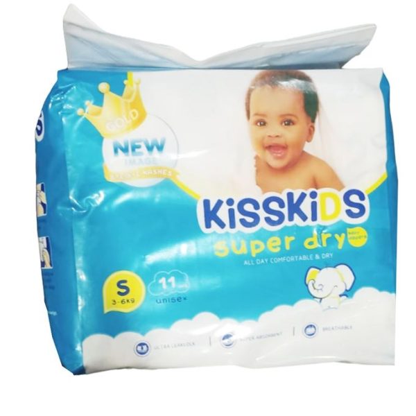 KISSKIDS Sky Blue Original Low Count (3 - 6 Kg) S 11pcs