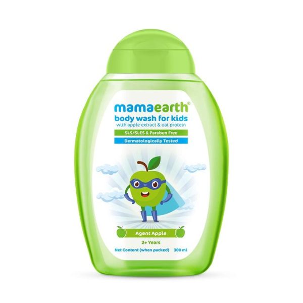 Mama Earth Kids With Apple Oat Protein Agent Apple Body Wash