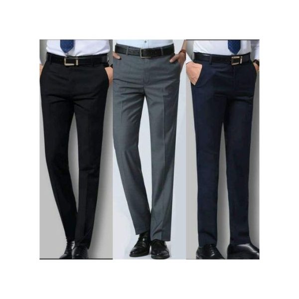 Men's Official Trousers- 3Pack+FREE LEATHER BELT