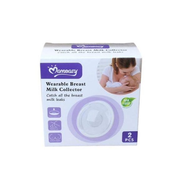 Mom Easy Reusable BPA-free Wearable Milk Collector(2 Pcs) With A Plug