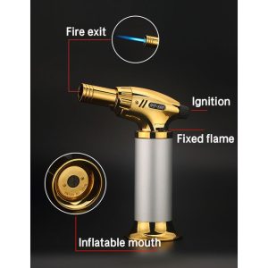 Powerful Jet Flame Windproof Torch Spray Gun Lighter Turbo Refillable Gas Cigar BBQ Cigarette