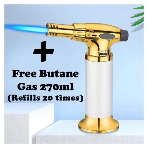 Powerful Jet Flame Windproof Torch Spray Gun Lighter Turbo Refillable Gas Cigar BBQ Cigarette