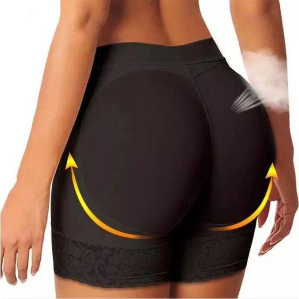 Push Up Hip Pad Enhancer Panties Lace Control Body Shape Butt Lifter Underwear(SMALL)