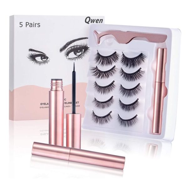 Qwen Magnetic Eyeliner & Eyelashes False Eye Lashes Reusable