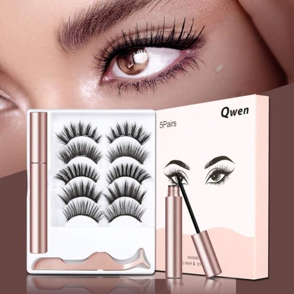 Qwen Magnetic Eyeliner & Eyelashes False Eye Lashes Reusable