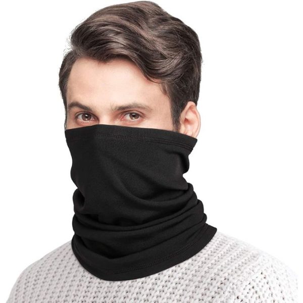 Rolisclothing Neck Warmers Colour Black Suitable For Daily Snood Scarf,