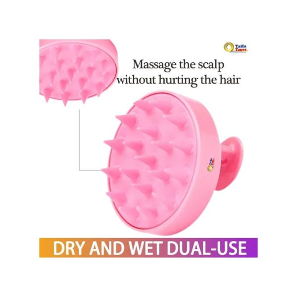 SILICONE SCALP MASSAGER SHAMPOO BRUSH PROMOTES HAIR GROWTH