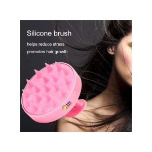 SILICONE SCALP MASSAGER SHAMPOO BRUSH PROMOTES HAIR GROWTH