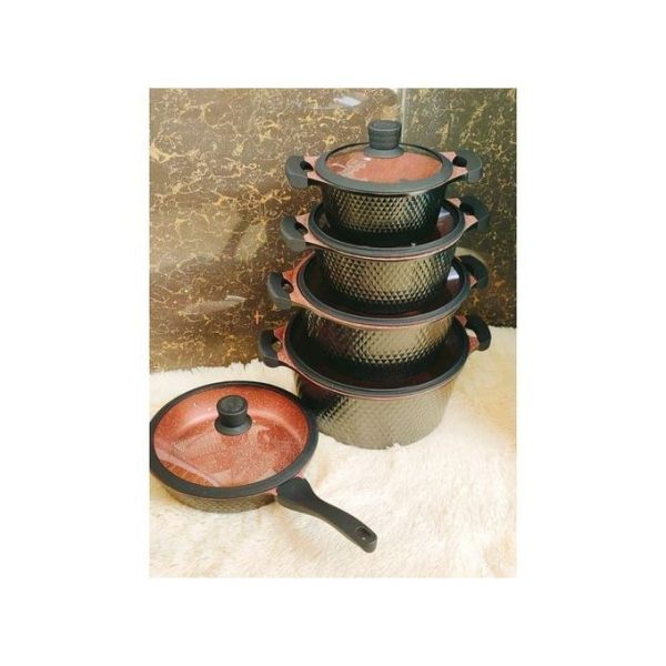 TC 10 Pieces Heavy Die Cast Non-Stick Cooking Pot Sufuria Set